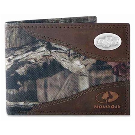 Zeppelinproducts ZeppelinProducts OKS-IWNT1-MOS Oklahoma State Passcase Nylon Mossy Oak Wallet OKS-IWNT1-MOS